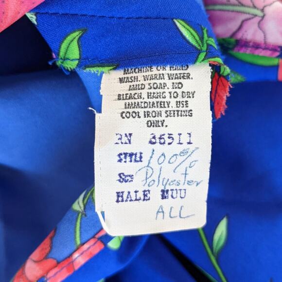 Original Vintage 70s 80s HALE MUU Swim Cover Wrap Dress - Picture 4 of 4